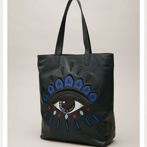 KENZO Evil Eye Tote, green leather